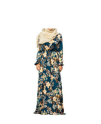Женское макси-платье с цветочным принтом на шнуровке Urban Modesty