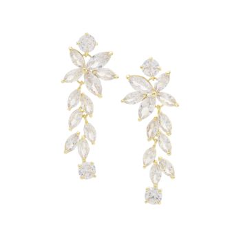 Irresistible 14K-Gold-Plated &amp; Cubic Zirconia Drop Earrings SHASHI
