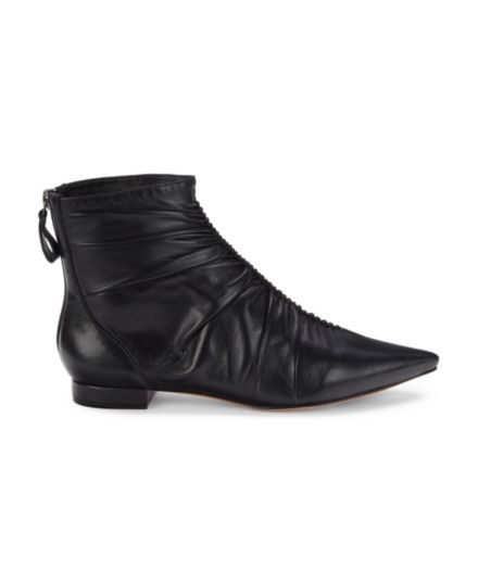 ​Susanna Ruched Leather Booties Alexandre Birman