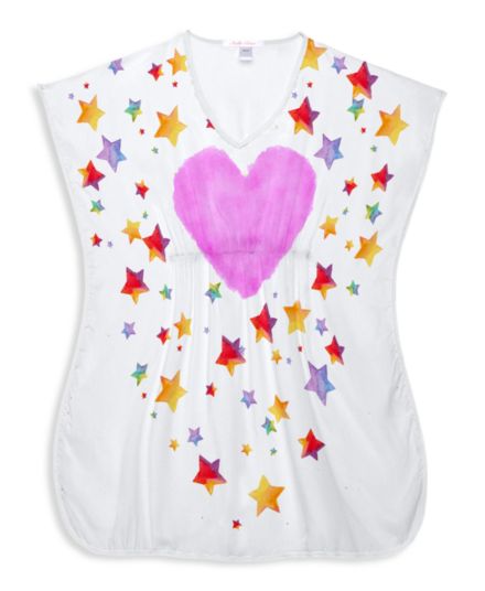 Little Girl's &amp; Girl's Star &amp; Heart-Graphic Coverup Dress Stella Cove