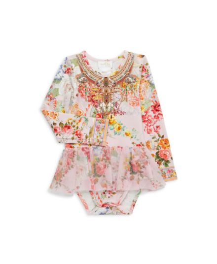 Baby Girl's Floral Skirted Bodysuit Milla by CAMILLA