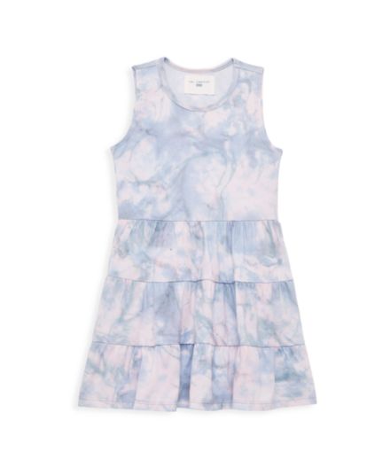 Girl's Bahama Marble Tiered Dress Sol Angeles
