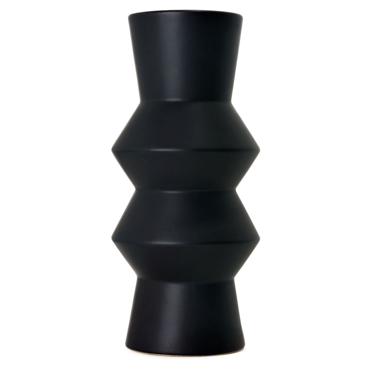 American Art Decor Contemporary Black Geometric Ceramic Vase Table Decor American Art Décor
