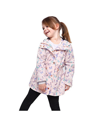 Little and Big Girls' Lightweight Rain Jacket Trench Coat, Size XS-XL Rokka&Rolla