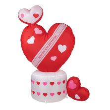 Northlight LED Inflatable Valentine's Day Rotating Heart Outdoor Floor Decor Northlight