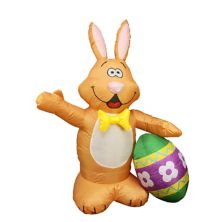 Northlight Pre-Lit Inflatable Easter Bunny &amp; Egg Outdoor Floor Decor Northlight