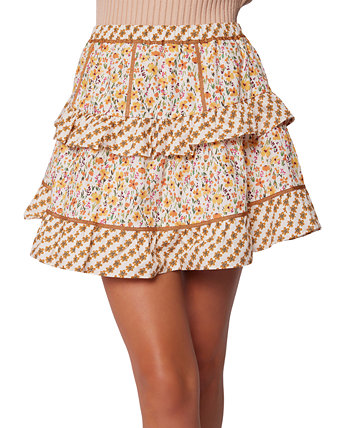 Women's Spring Sunrise Printed Cotton A-Line Skirt LOST + WANDER
