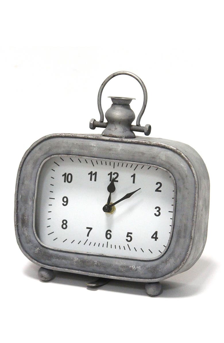 Grey Alexander Table Clock Stratton Home Décor