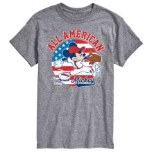 Disney's Mickey Mouse Big & Tall Americana Baseball Graphic Tee License