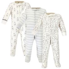 Baby Organic Cotton Zipper Sleep and Play 3pk, Farm Friends, Preemie Touched by Nature