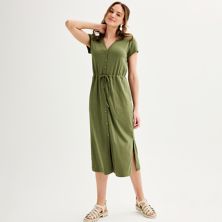 Women's Sonoma Goods For Life® Short Sleeve Knit Midi Dress SONOMA