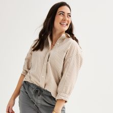 Women's Sonoma Goods For Life® Adaptive Easy Dressing Boyfriend Shirt SONOMA