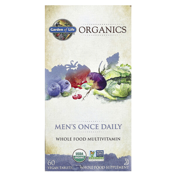 MyKind Organics, для мужчин, один раз в день, 60 веганских таблеток Garden of Life