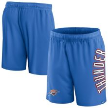 Men's Fanatics Branded Blue Oklahoma City Thunder Post Up Mesh Shorts Fanatics