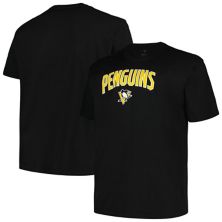 Men's Profile Black Pittsburgh Penguins Big & Tall Arch Over Logo T-Shirt Profile