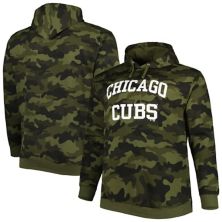 Men's Camo Chicago Cubs Allover Print Pullover Hoodie Profile