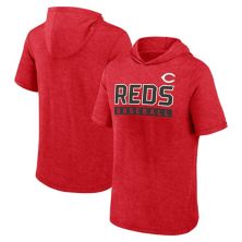 Men's Profile Red Cincinnati Reds Big & Tall Short Sleeve Pullover Hoodie Profile