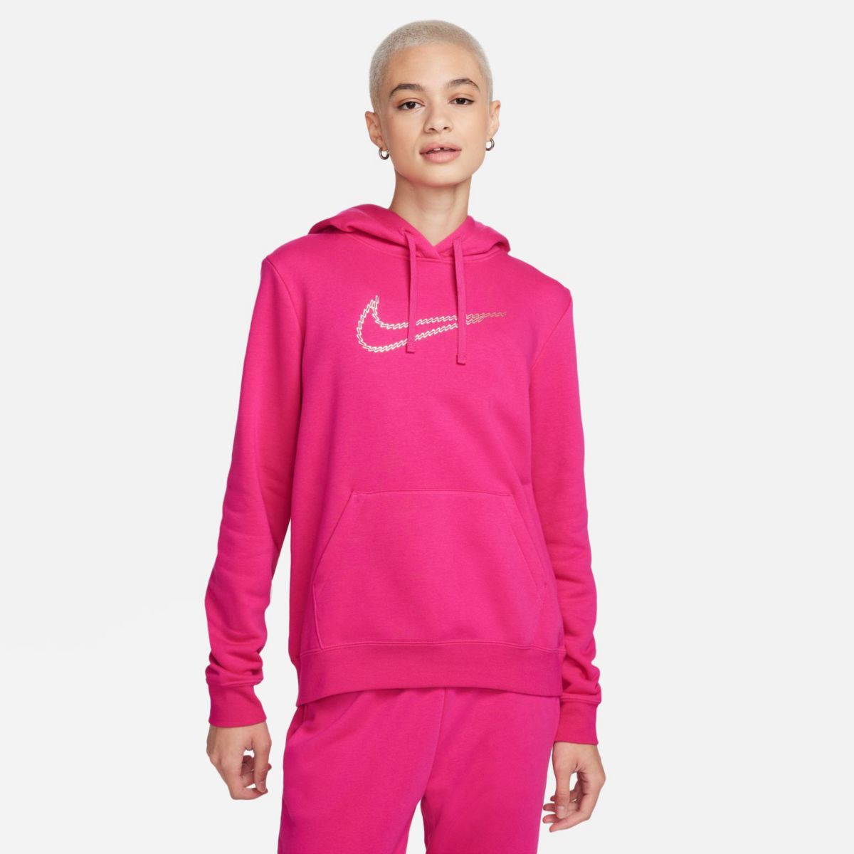 Женская свободная блестящая худи Nike Sportswear Club премиум-класса из флиса Nike