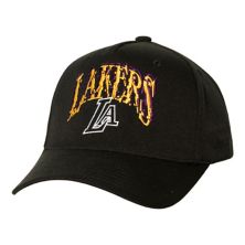 Men's  Black Los Angeles Lakers SUGA x NBA by Mitchell & Ness Capsule Collection Glitch Stretch Snapback Hat Mitchell & Ness