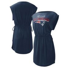 Women's G-III 4Her by Carl Banks Navy New England Patriots G.O.A.T. Swimsuit Cover-Up In The Style