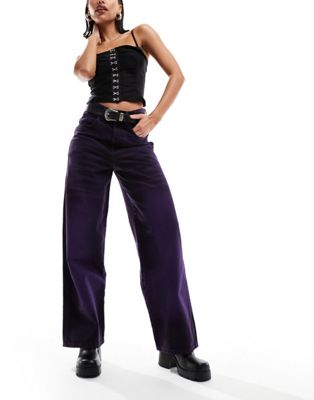 Фиолетовые мешковатые джинсы с низкой посадкой COLLUSION x015 Collusion