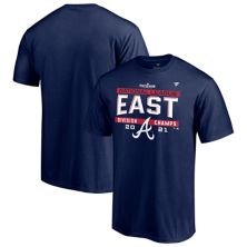 Men's Fanatics Branded Navy Atlanta Braves 2021 NL East Division Champions Big & Tall Locker Room T-Shirt Fanatics
