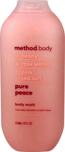 Средство для мытья тела Method Pure Peace Пион Розовая вода Розовая морская соль -- 18 жидких унций Method